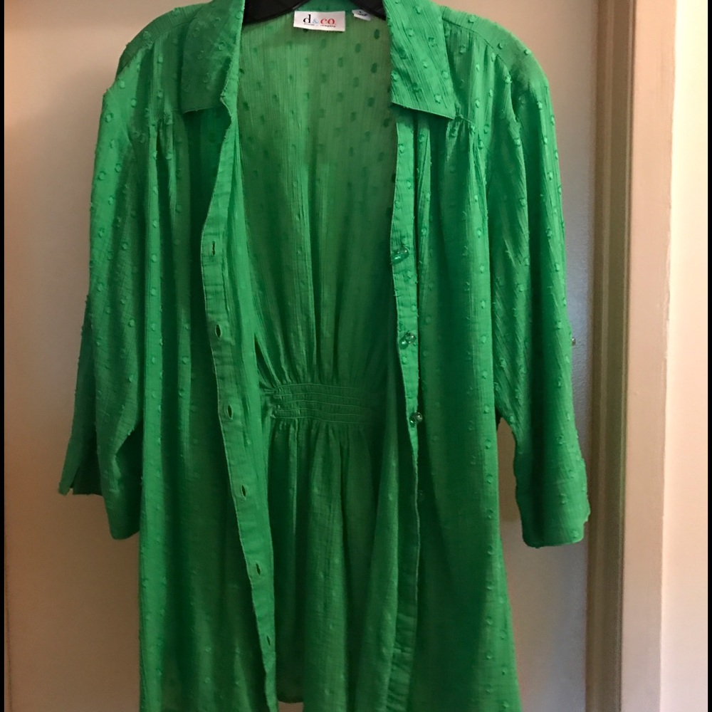 Green blouse