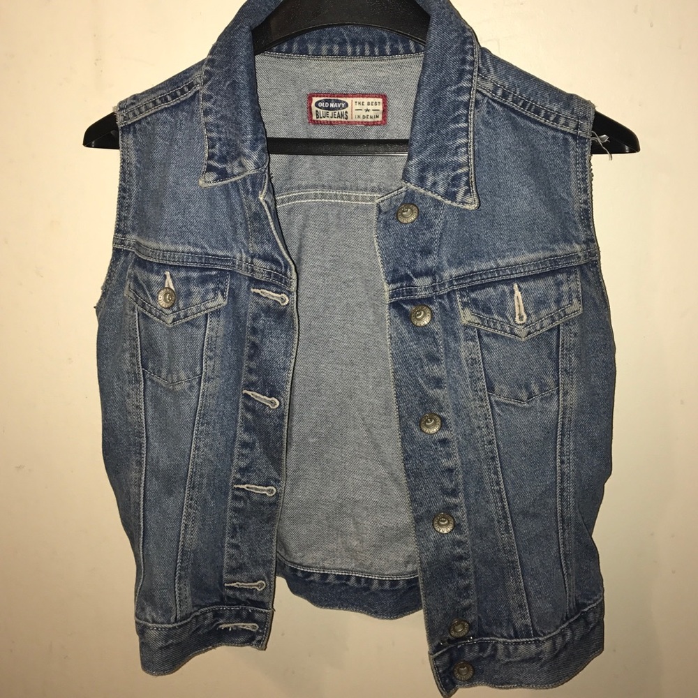 customized sleeveless denim vest