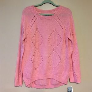 Pink knit sweater