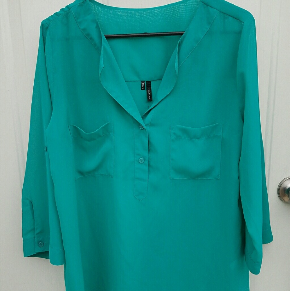 Maurices teal blouse