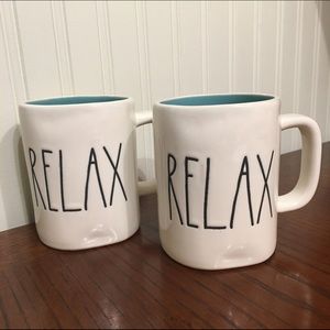 Rae Dunn "Relax" Mug Set of 2