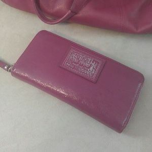 COACH Fuschia poppy wallet women's