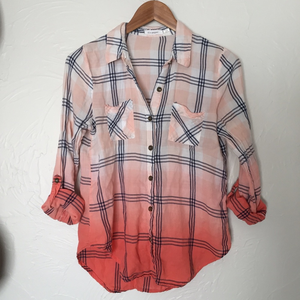 Ombré lightweight button up