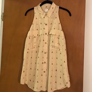 Sleeveless blouse from anthropologie