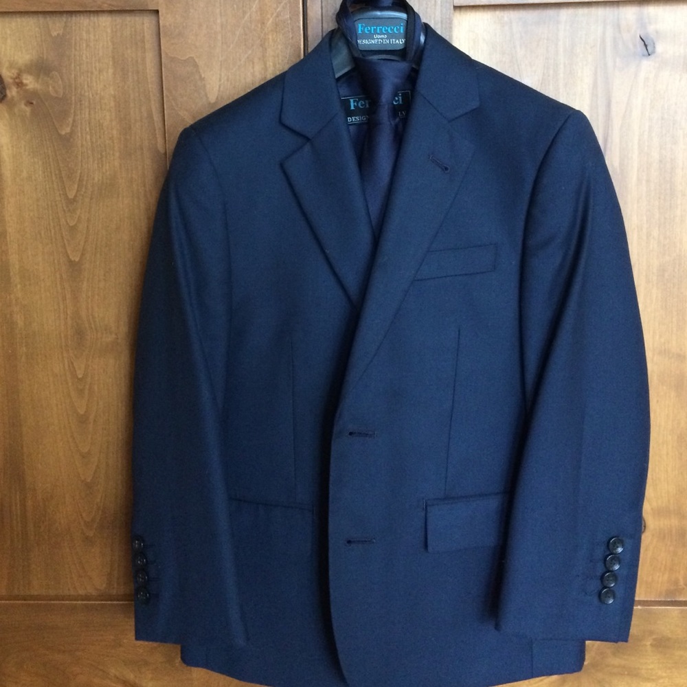 Boy's Navy Blue Italian Suit Size 8