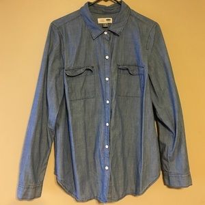 Chambray long sleeve button down