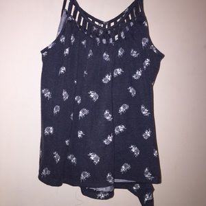 Navy Elephant Tank Top