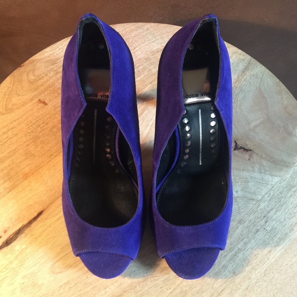 Dolce Vita "Isabel" Blue High Heel Suede Pumps SZ5