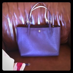 Tory Burch Tote - York Small in Purple Iris