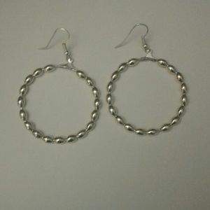 Silver beads earrings