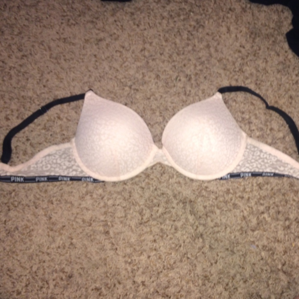 Pink by Victoria Secrect, light pick lace push up