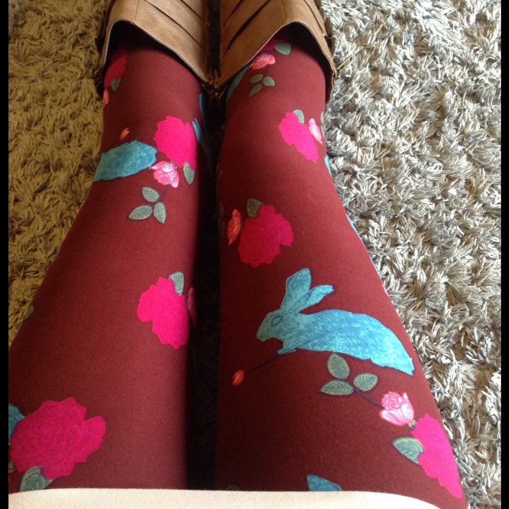 LuLaRoe OS rabbits and flowers! NWT!