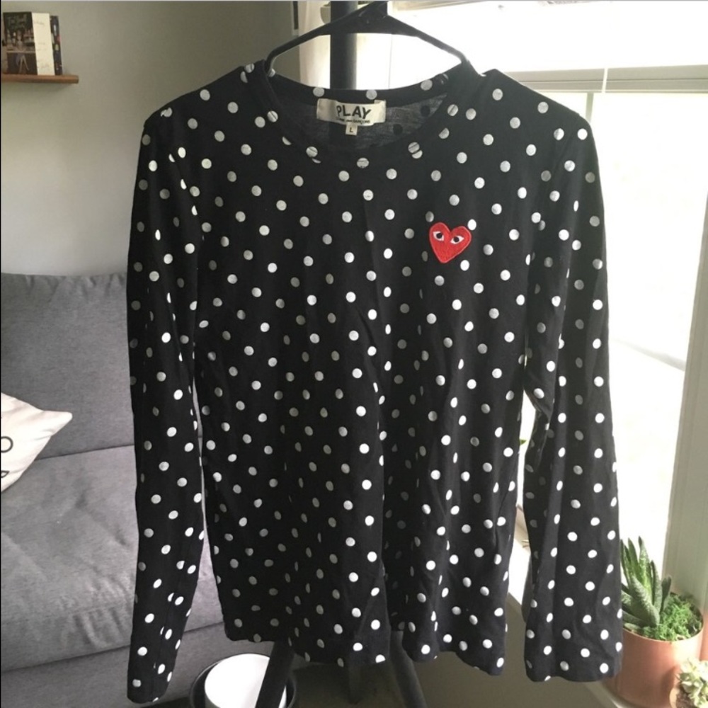 comme des garçons play long sleeve tshirt