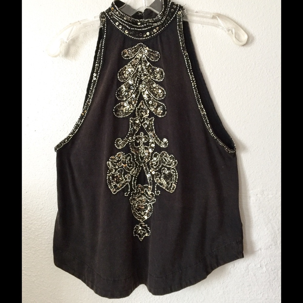 ECOTE Embellished Sleeveless Mock-Turtle ❤BNWT