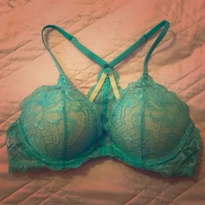 Aqua push up Racerback PINK bra Victoria's Secret