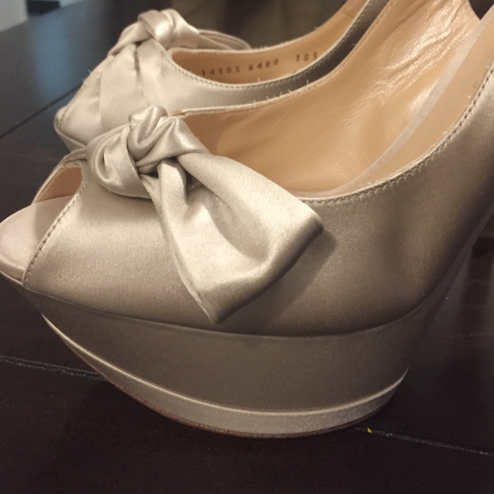 Casadei Nude Satin Slingbacks NWT - Picture 4 of 4