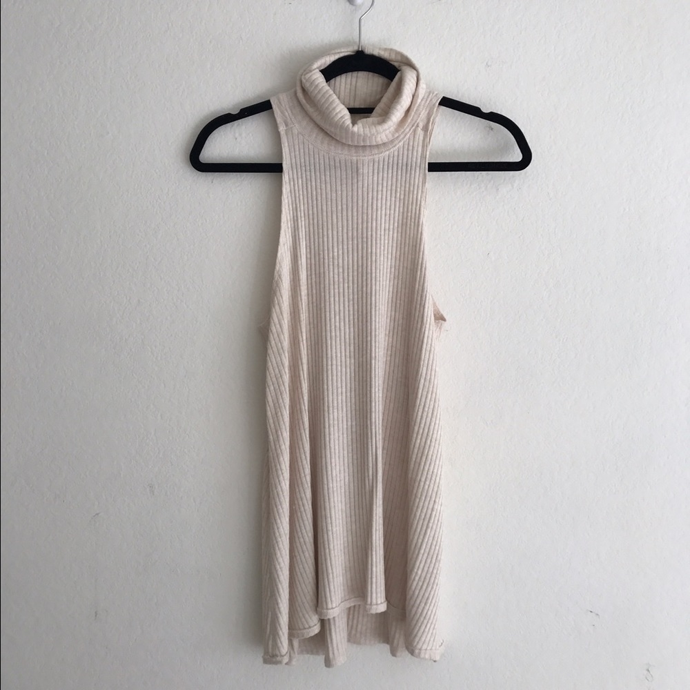 Free people turtleneck tank Ivory S sweater