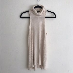 Free people turtleneck tank Ivory S sweater