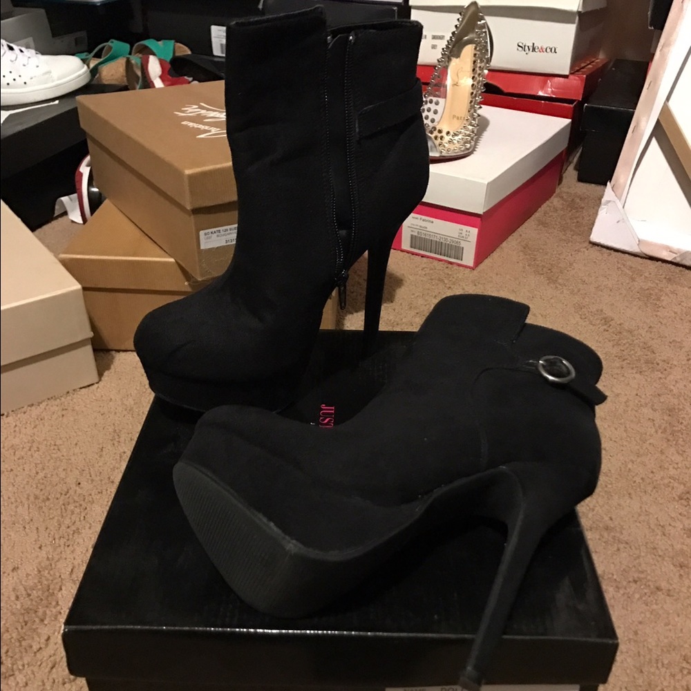 Justfab high heel booties