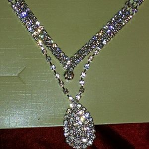 Crystal wedding special occasion necklace