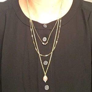 3 connected gold necklaces from Forever 21