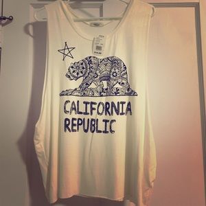 Ivory California Republic muscle tank