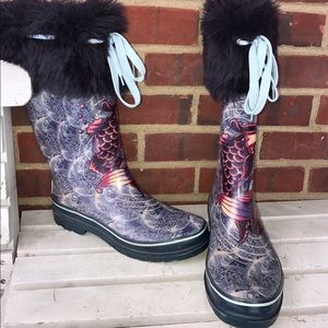 Ed Hardy rain boots