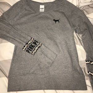 Pink victoria secret grey crew size S