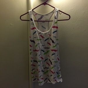 Mustache tank top