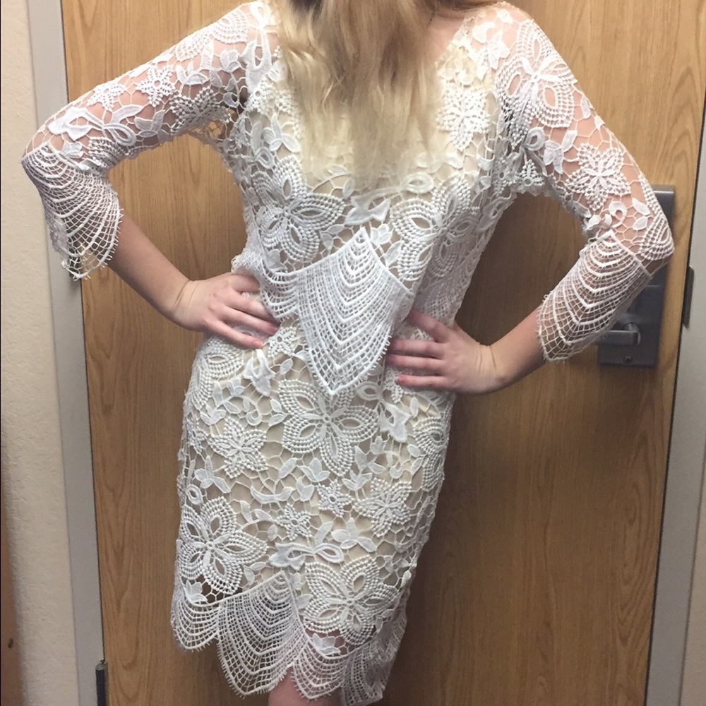 Lacy white dress