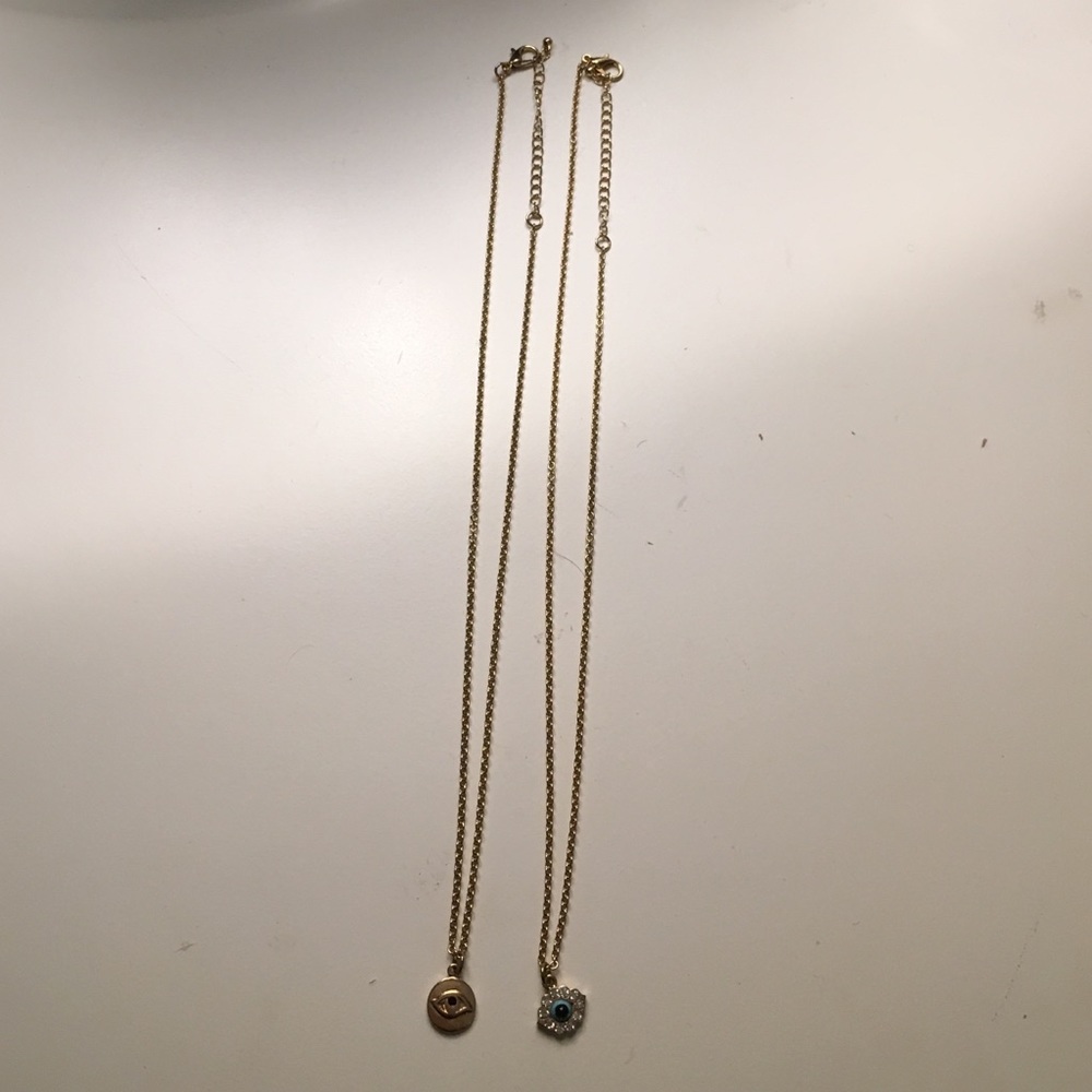 Evil eye layered necklace set from h&m.