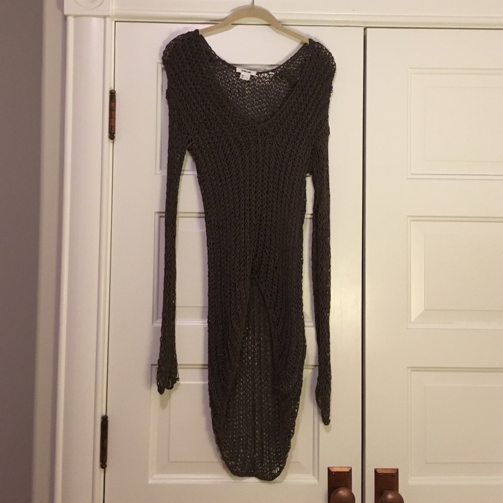 Helmut Lang Open Knit Cotton Blend Sweater sz xs