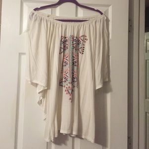 Boutique off the shoulder shirt