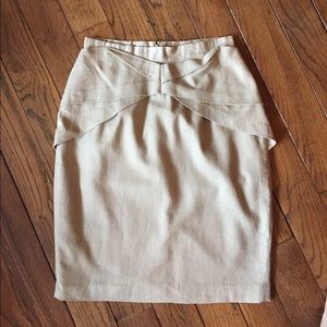 Anthropologie origami beige linen skirt