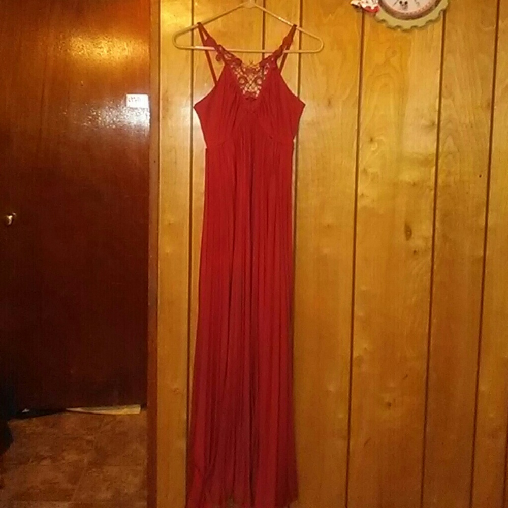 Red evening dress