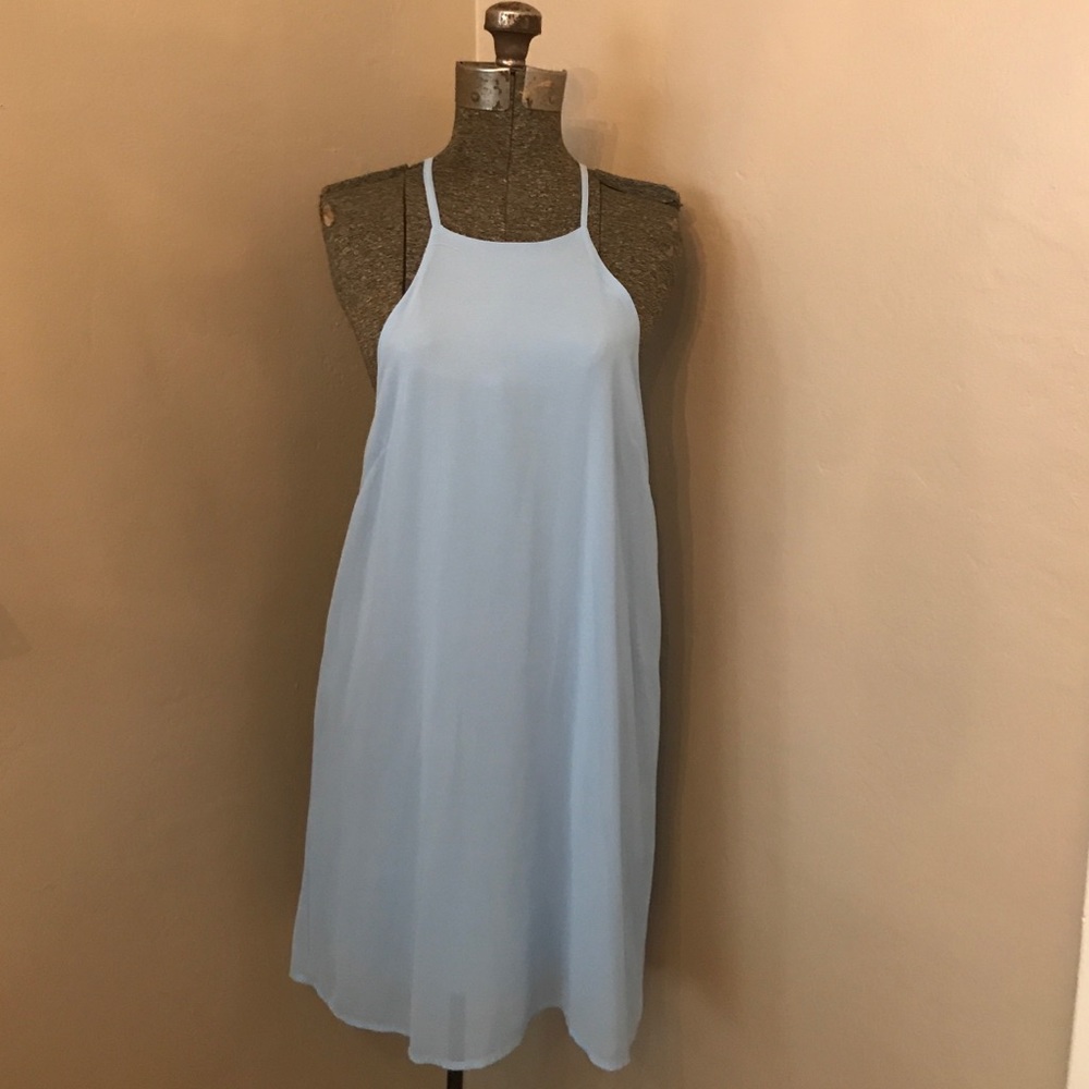 Light blue spaghetti strap dress.  New.  No flaws.