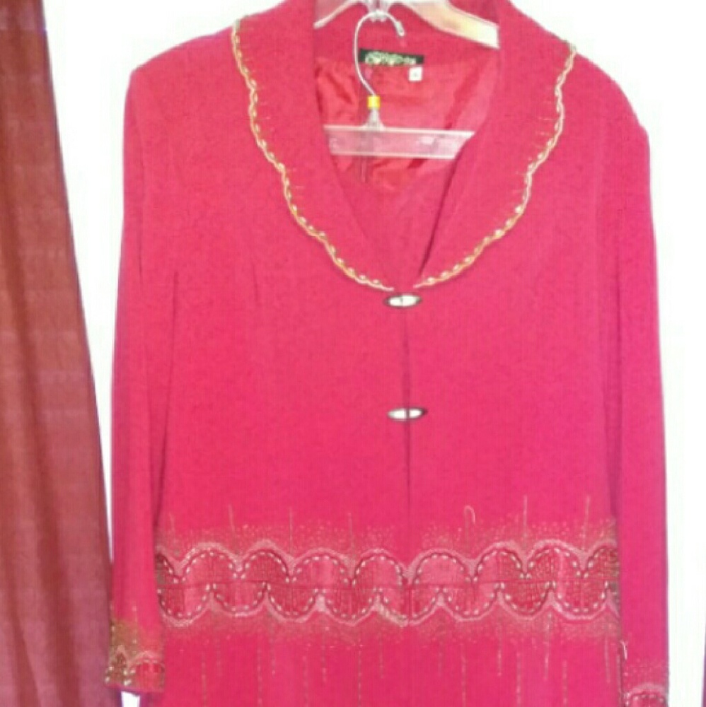 Red and Gold women's plus size set