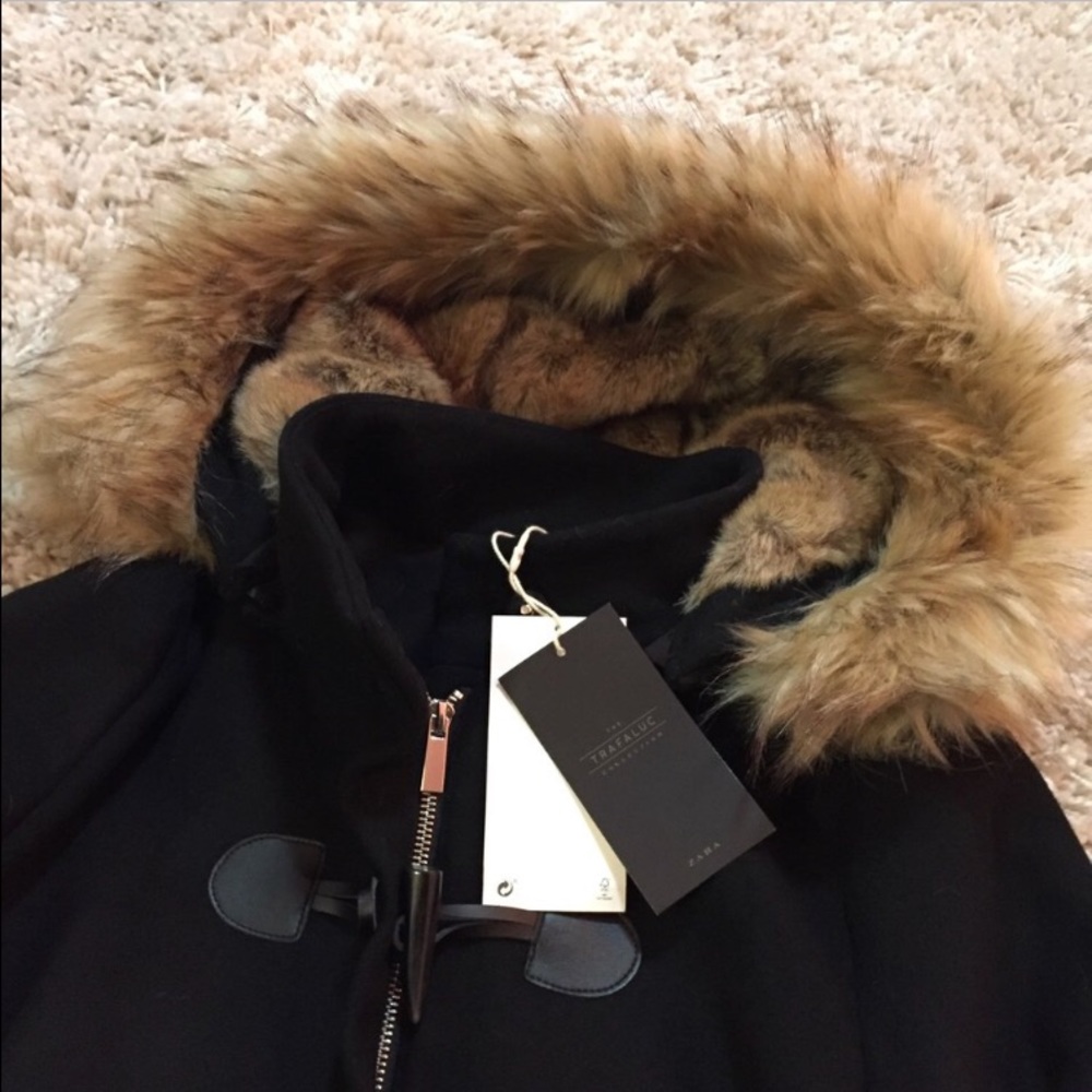 Brand new ZARA duffle coat with hoody