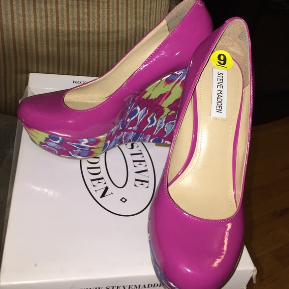 Fusch pat wedges - Picture 2 of 4