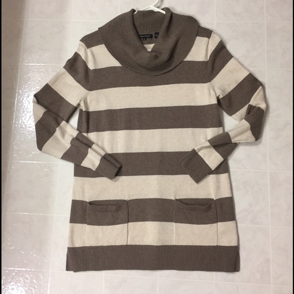 JEANNE PIERRE COTTON TUNIC STRIPED SWEATER - Picture 2 of 4