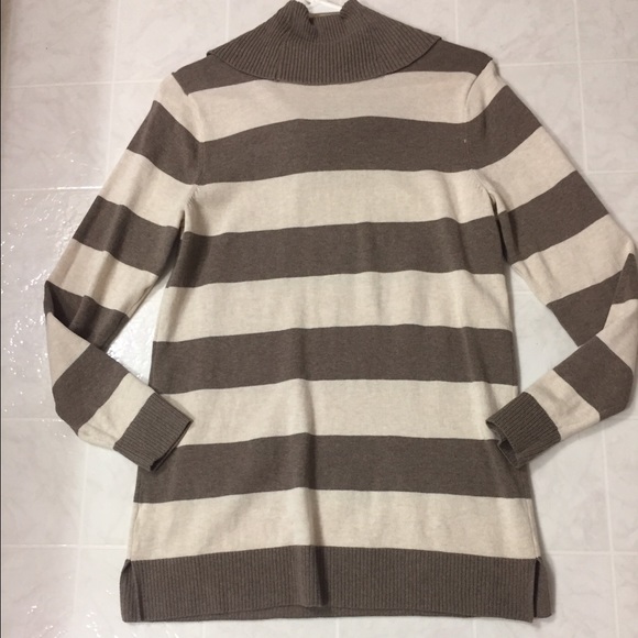 JEANNE PIERRE COTTON TUNIC STRIPED SWEATER - Picture 3 of 4