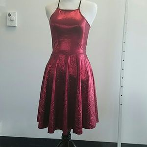 Black Milk Juicy Fruit Wine Reversible Straps Dres