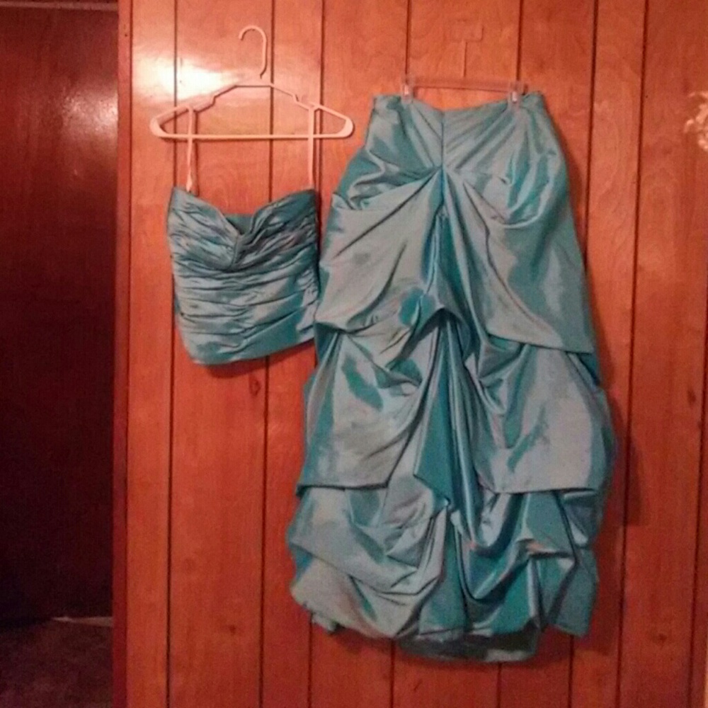 Baby blue wedding dress