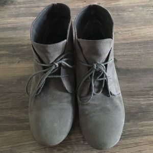 Gray boots