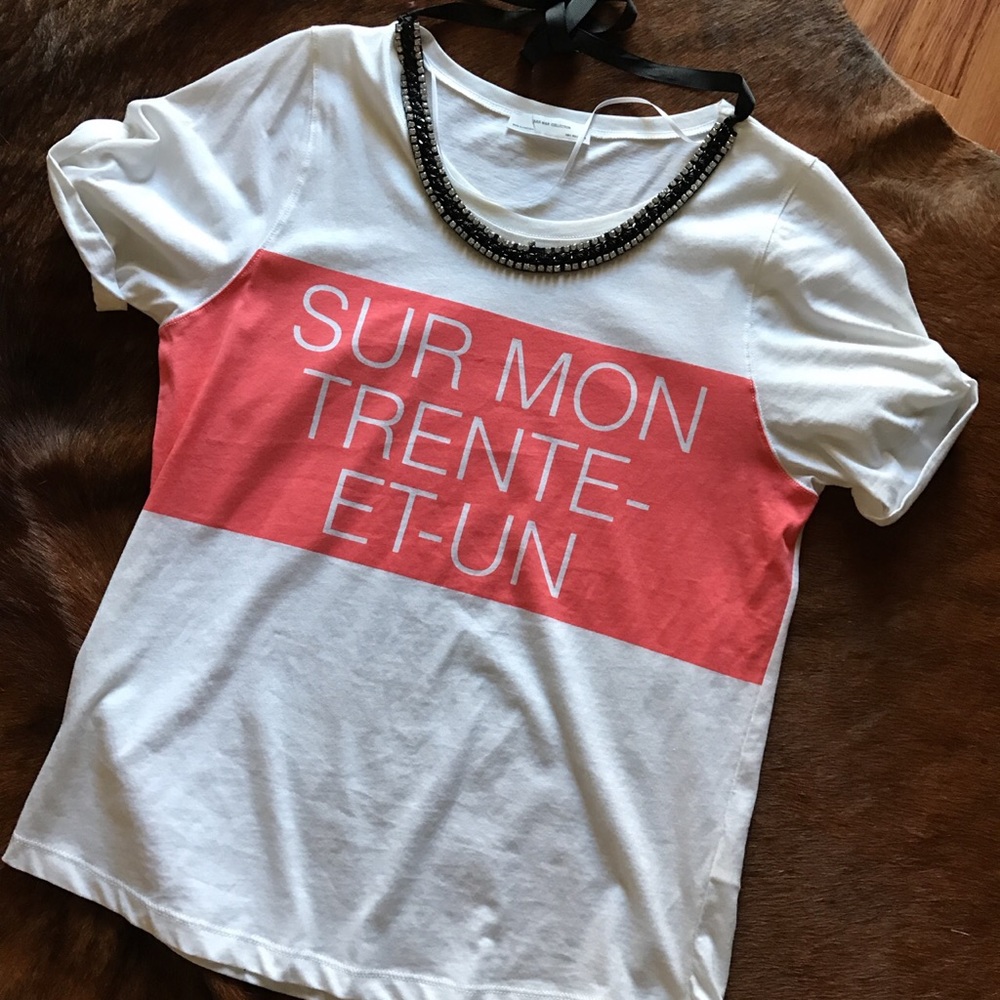 Zara tee with attached necklace