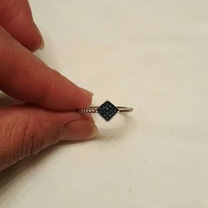 Blue Diamond ring, size 8