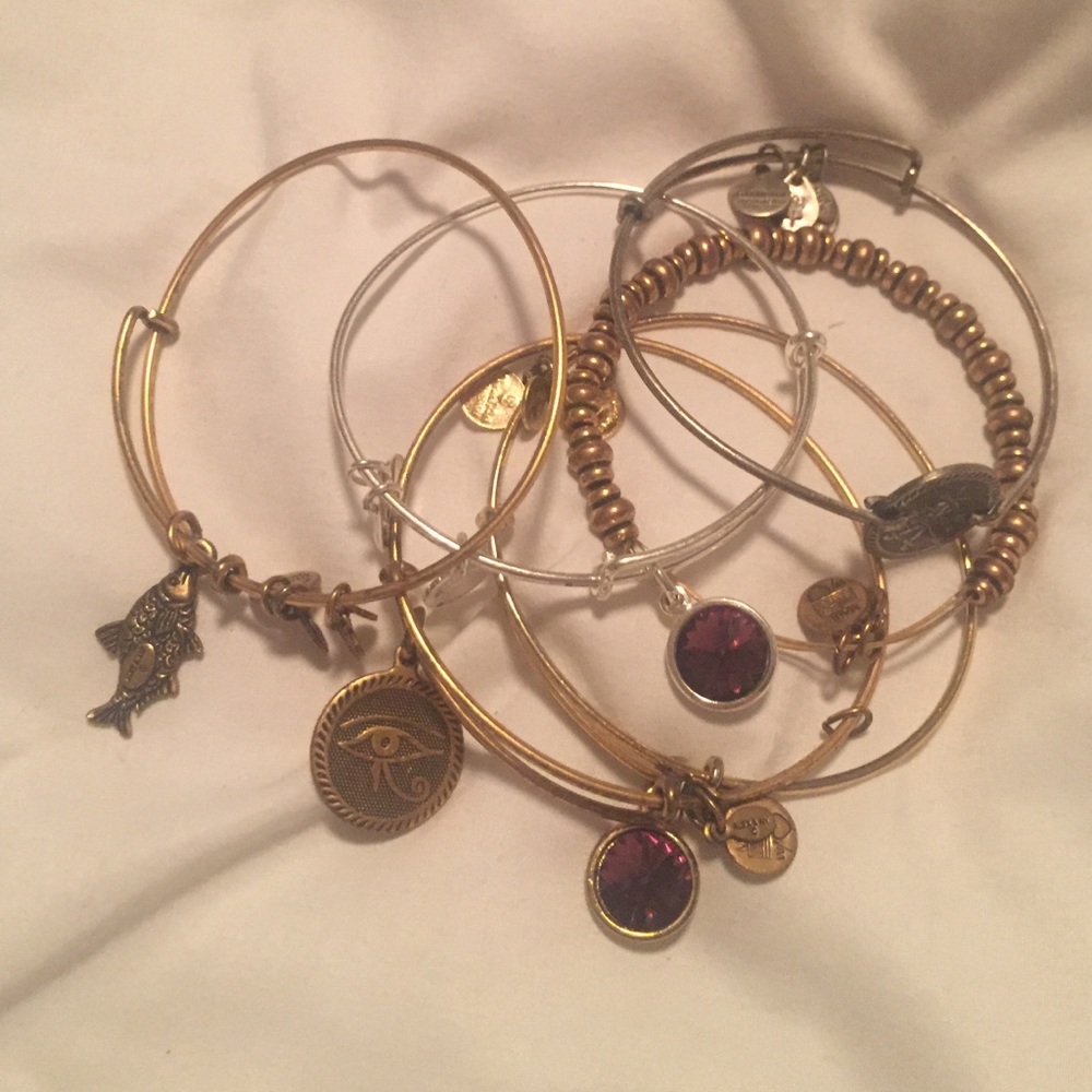6 Alex and Ani energy bracelets