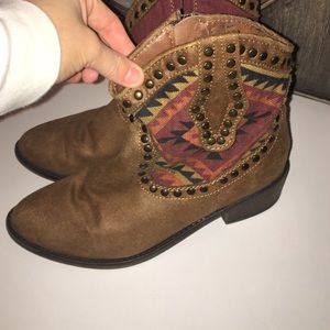 Aztec Patterned Booties