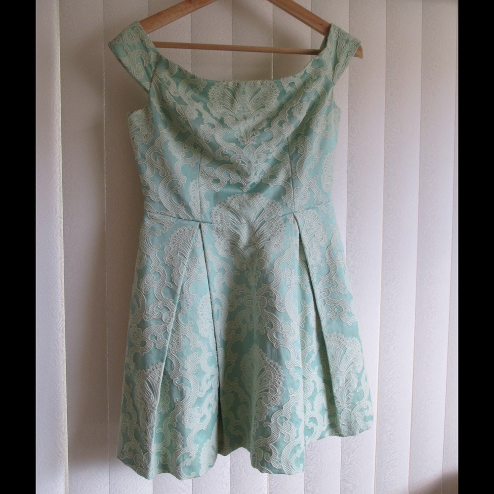 Topshop Off Shoulder Debutante Dress