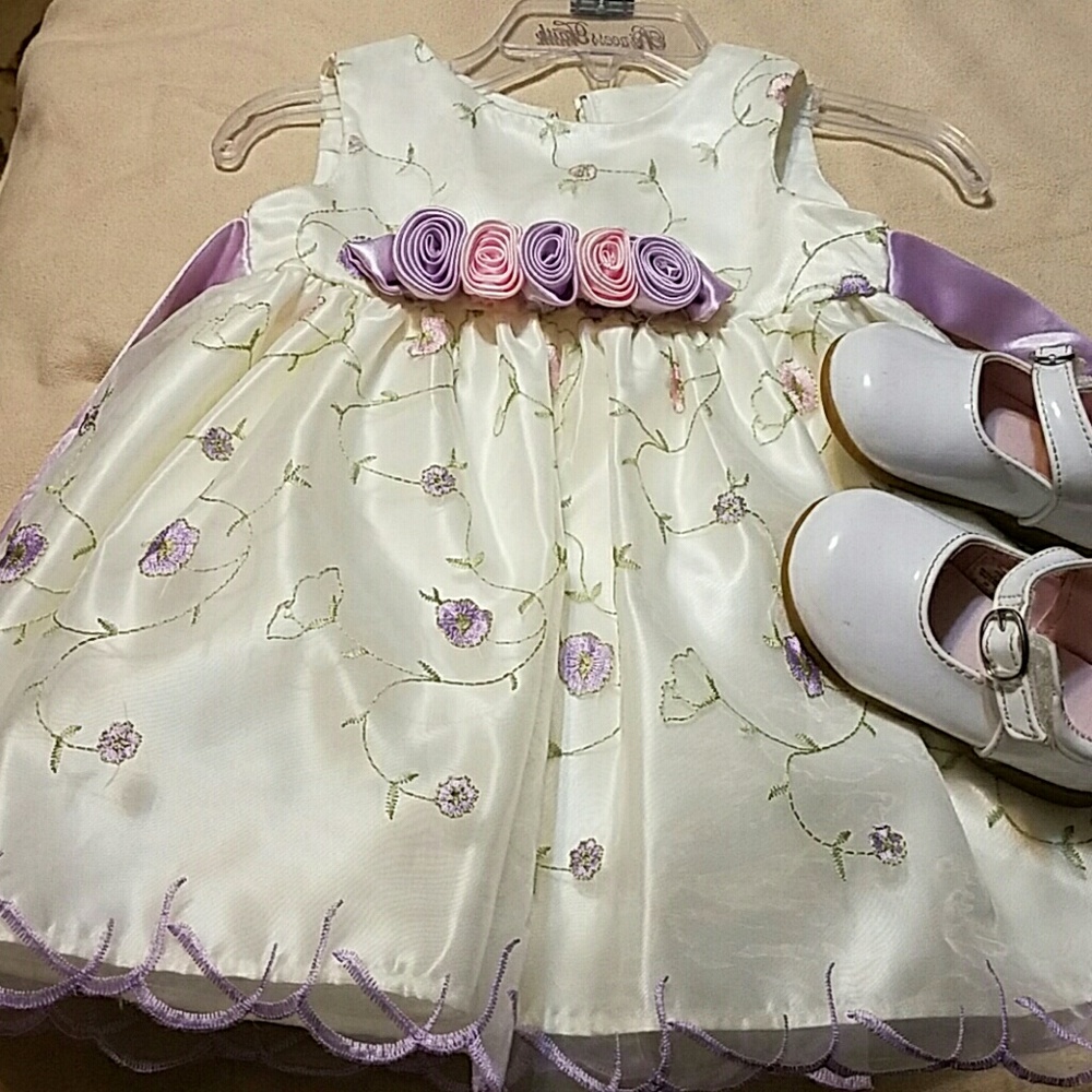 12 month spring dress with shoes size 4